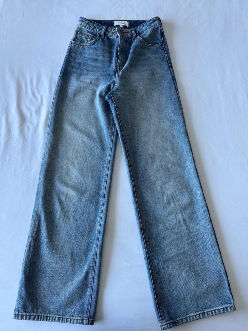 ba&sh High Rise Wide Leg Jeans Medium Wash Size 0
